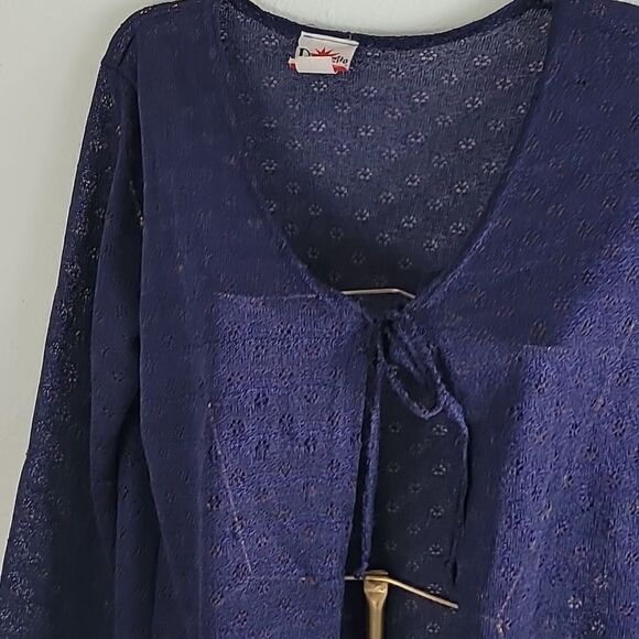 1771  DYNAMITE Blue Sweater long Sleeve Size Small - Picture 2 of 4